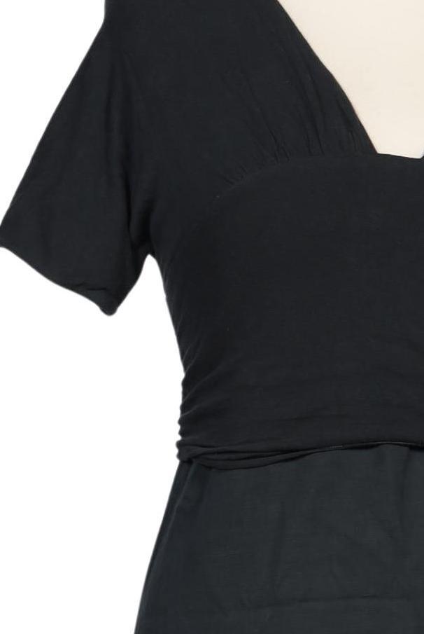 Max Mara Women's Dress Navy Blue L Linen Cotton Elastane 4