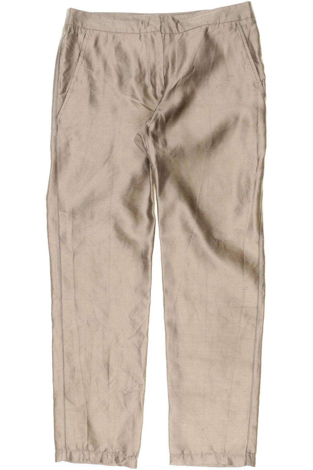 Max Mara Women's Silk Trousers Beige EU 36 2