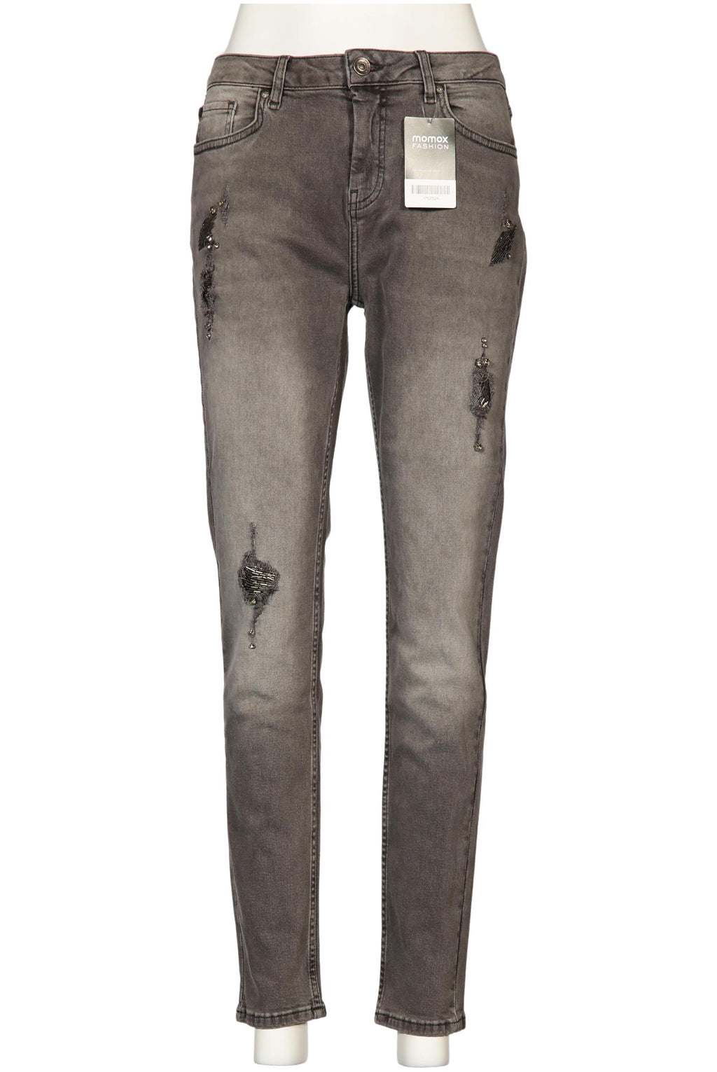monari Jeans Femme Gris EU 38 Coton Élasthanne Seconde Main 4