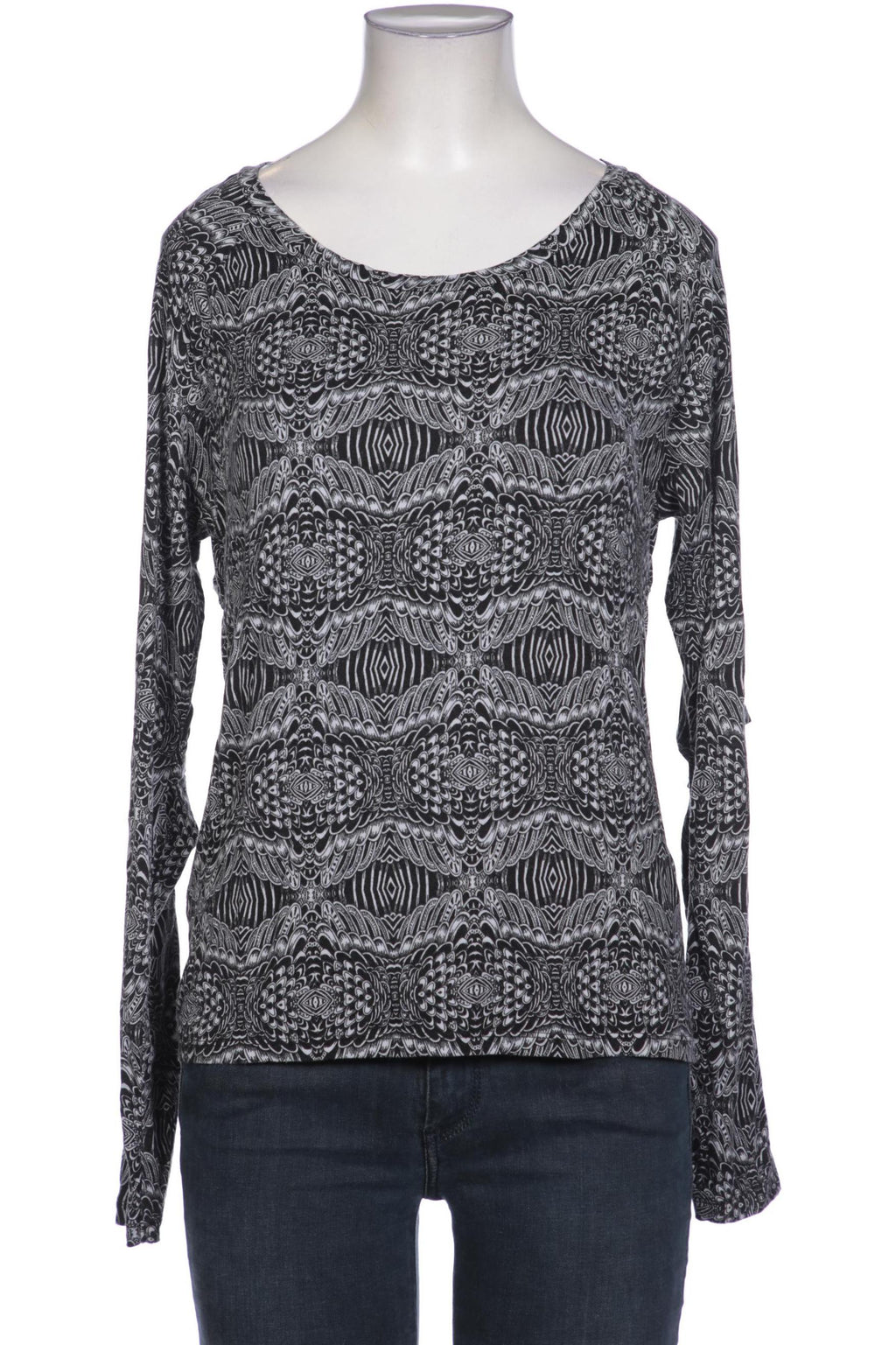 Monki Women Long-Sleeve Shirt Gray Size S 4