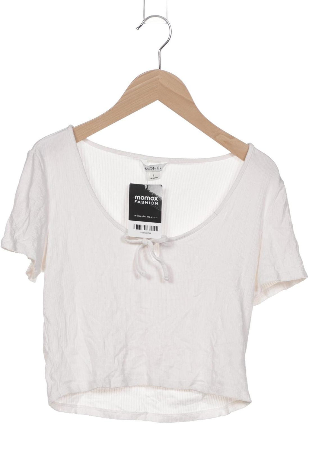 Monki T-Shirt Cream White Size S 3