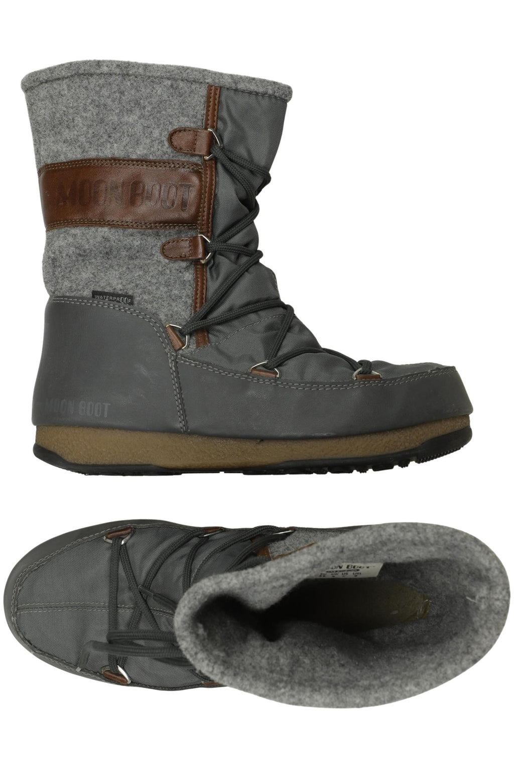 Moon Boot Damenstiefel Grau EU 39 Kunstleder 2