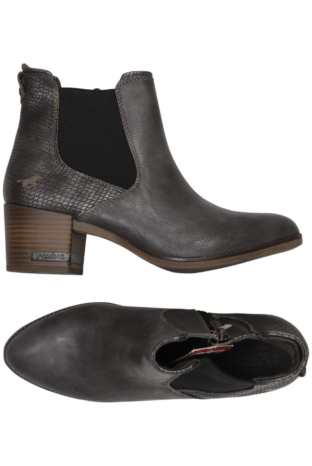 Mustang Women's Ankle Boot Gray EU 38 Synthetic Leather 2
