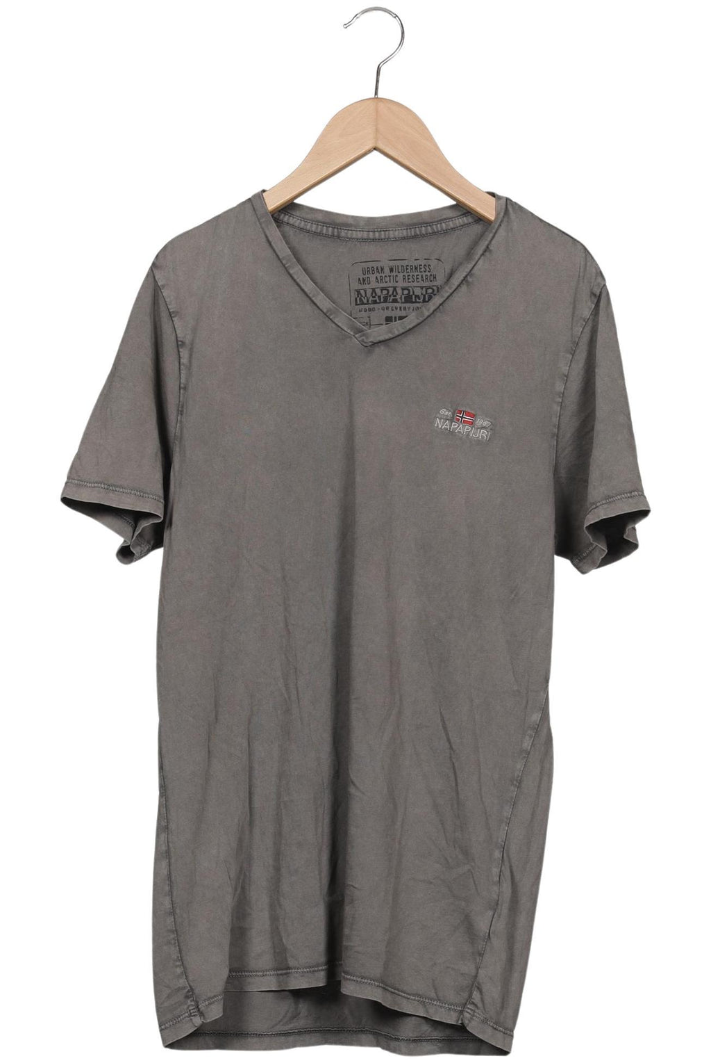Napapijri Herren T-Shirt Grau M Baumwolle 4