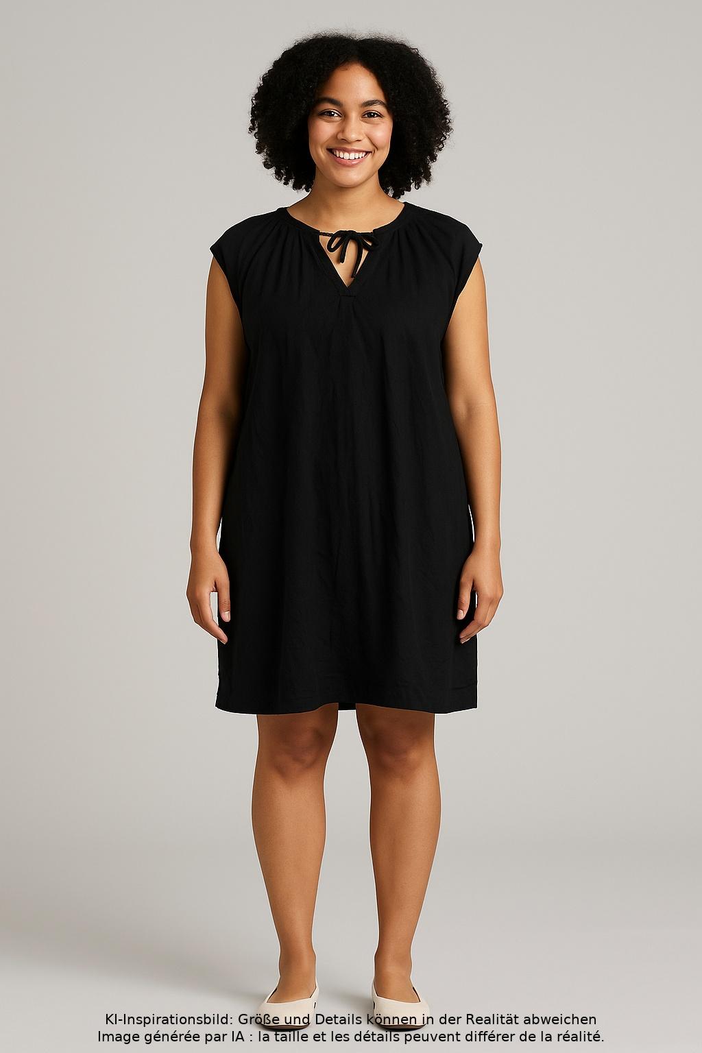 Next Damen Dress Black EU 42 Linen Viscose 2