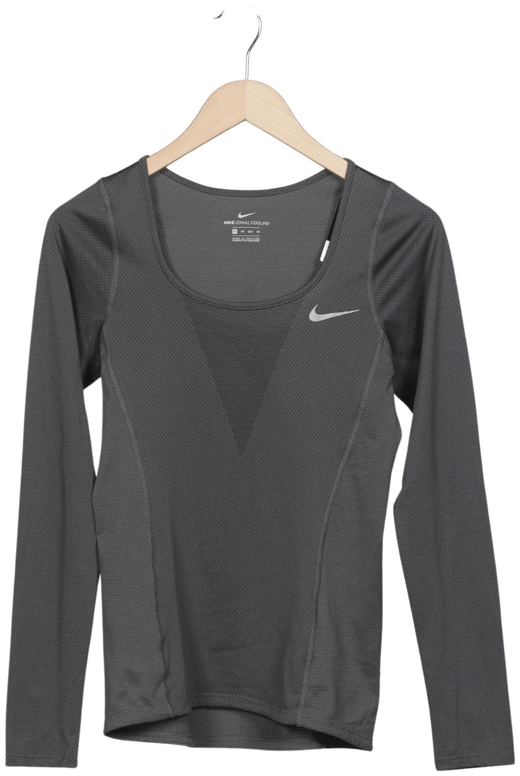 Nike Women's Long Sleeve Shirt Gray XS Synthetic 6
