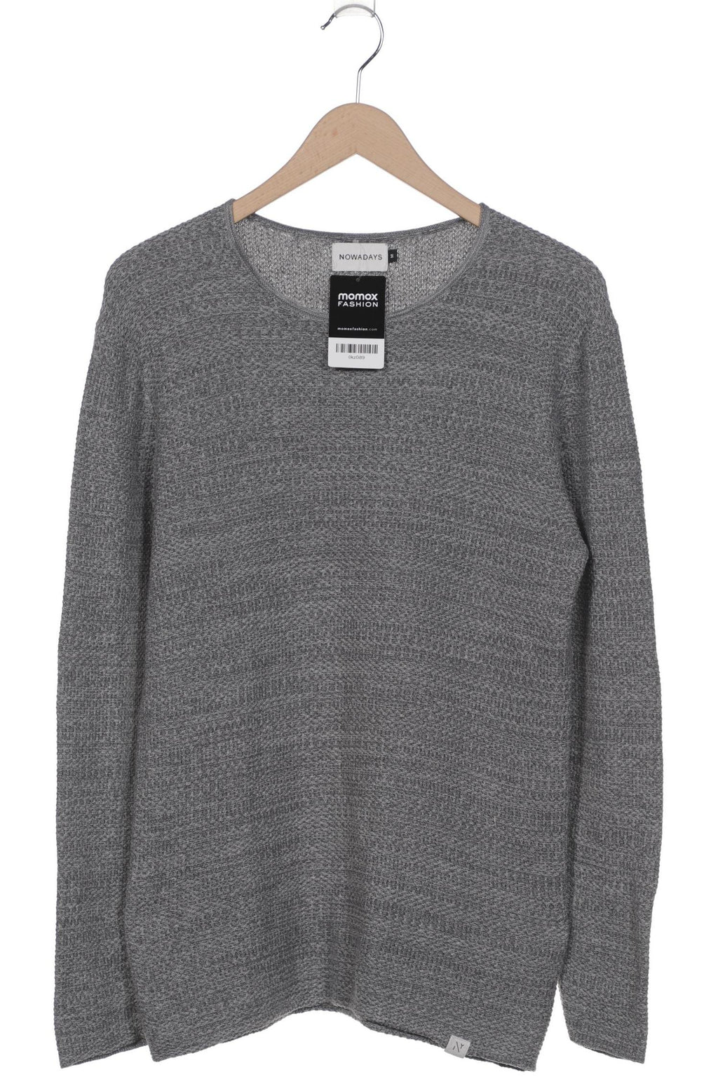 Nowadays Pull Homme, Gris, Taille M, Coton 10