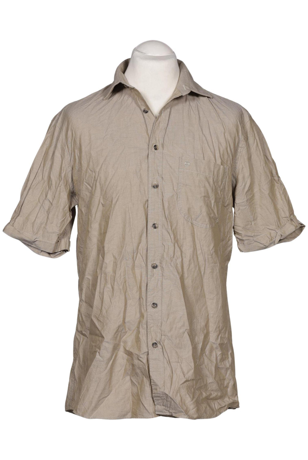 Olymp Herren Hemd Beige L Baumwolle 6