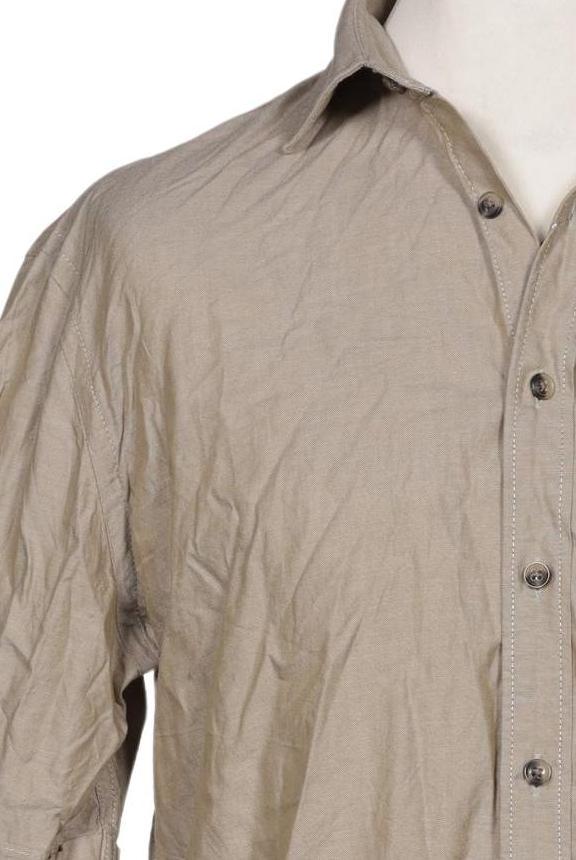 Olymp Herren Hemd Beige L Baumwolle 8