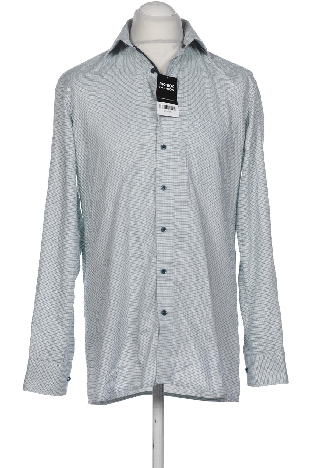 Olymp Men Shirt Light Green M Cotton 4