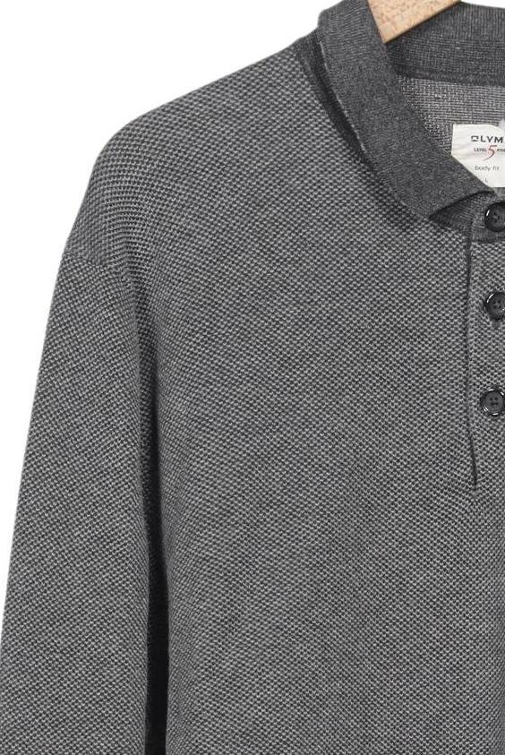 Olymp Polo Shirt Gray L Cotton 8