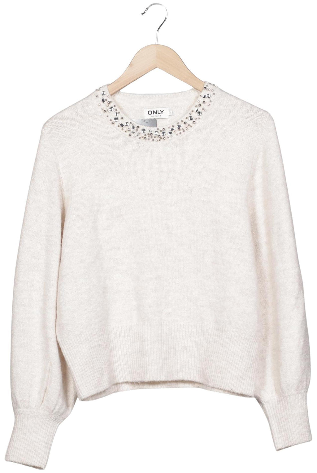 Only Women's Sweater Cream White XL Synthetic 4