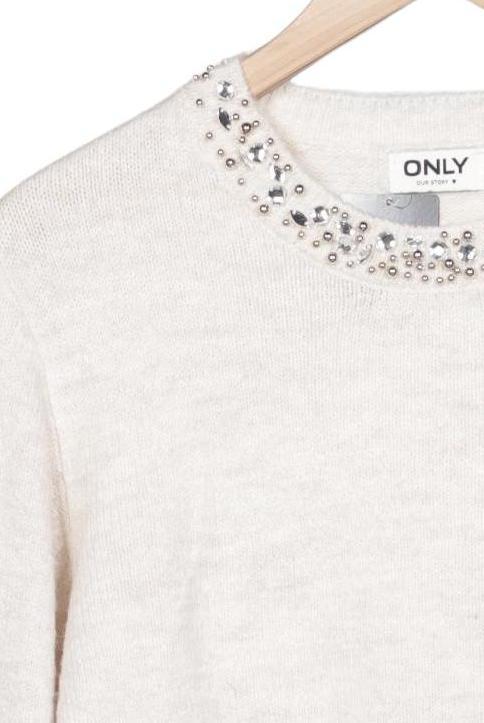 Only Women's Sweater Cream White XL Synthetic 6