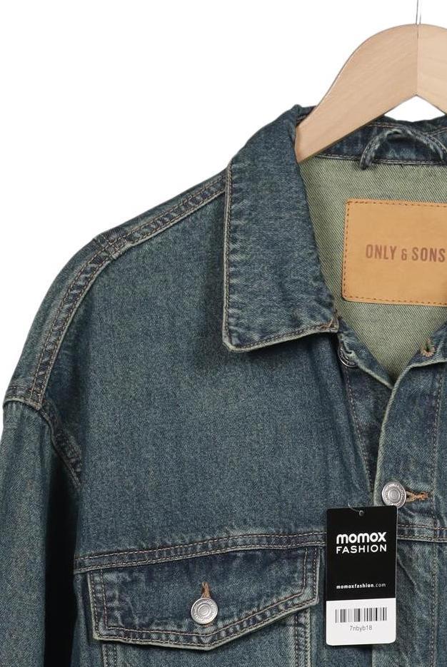 Only & Sons Men Jacket Blue Size M Cotton 4