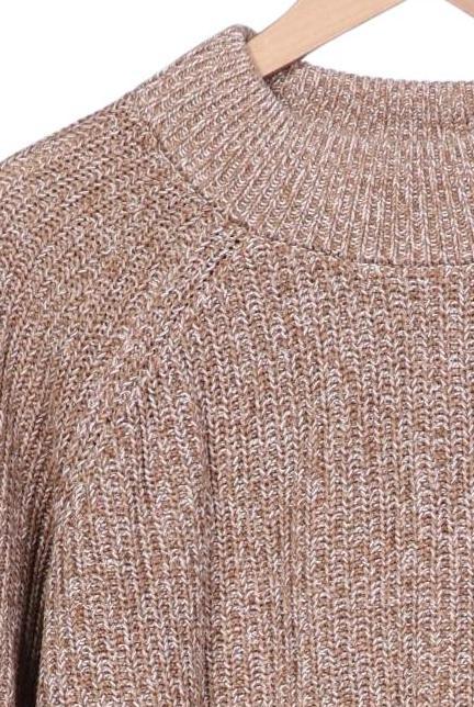 Opus Damen Pullover Beige EU 40 Baumwolle 8