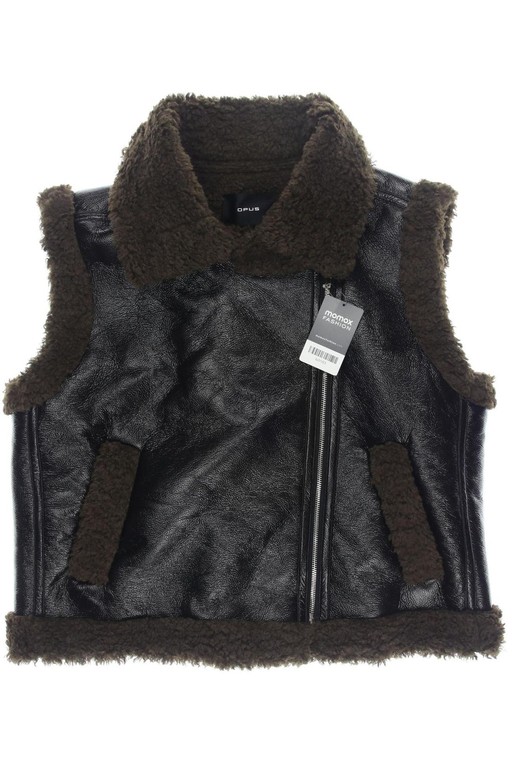 Opus Women's Vest Black Size L Synthetic Leather 4