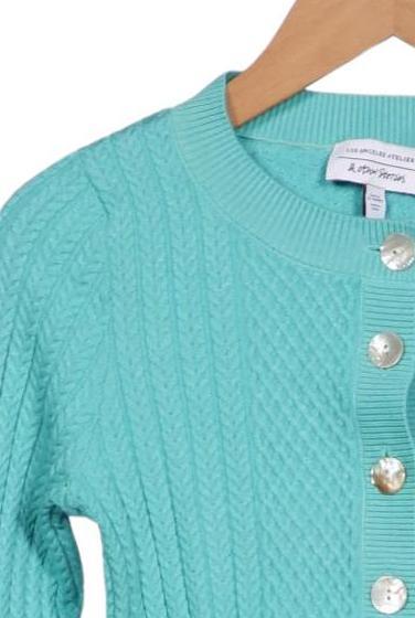 & Other Stories Women's Cardigan Turquoise Size XS 4