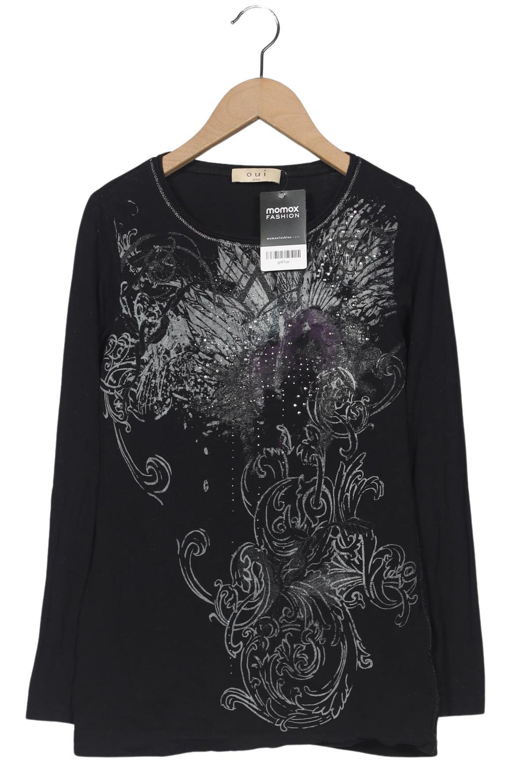 Oui Women Long Sleeve Shirt Black EU 34 2