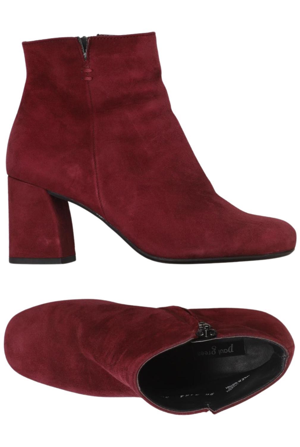 Paul Green Women's Ankle Boot Red EU 37 Leather 3