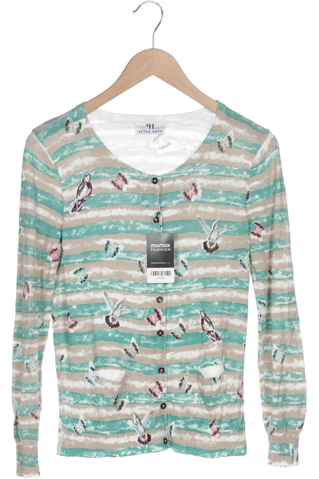 Peter Hahn Knit Jacket Turquoise Size S 7