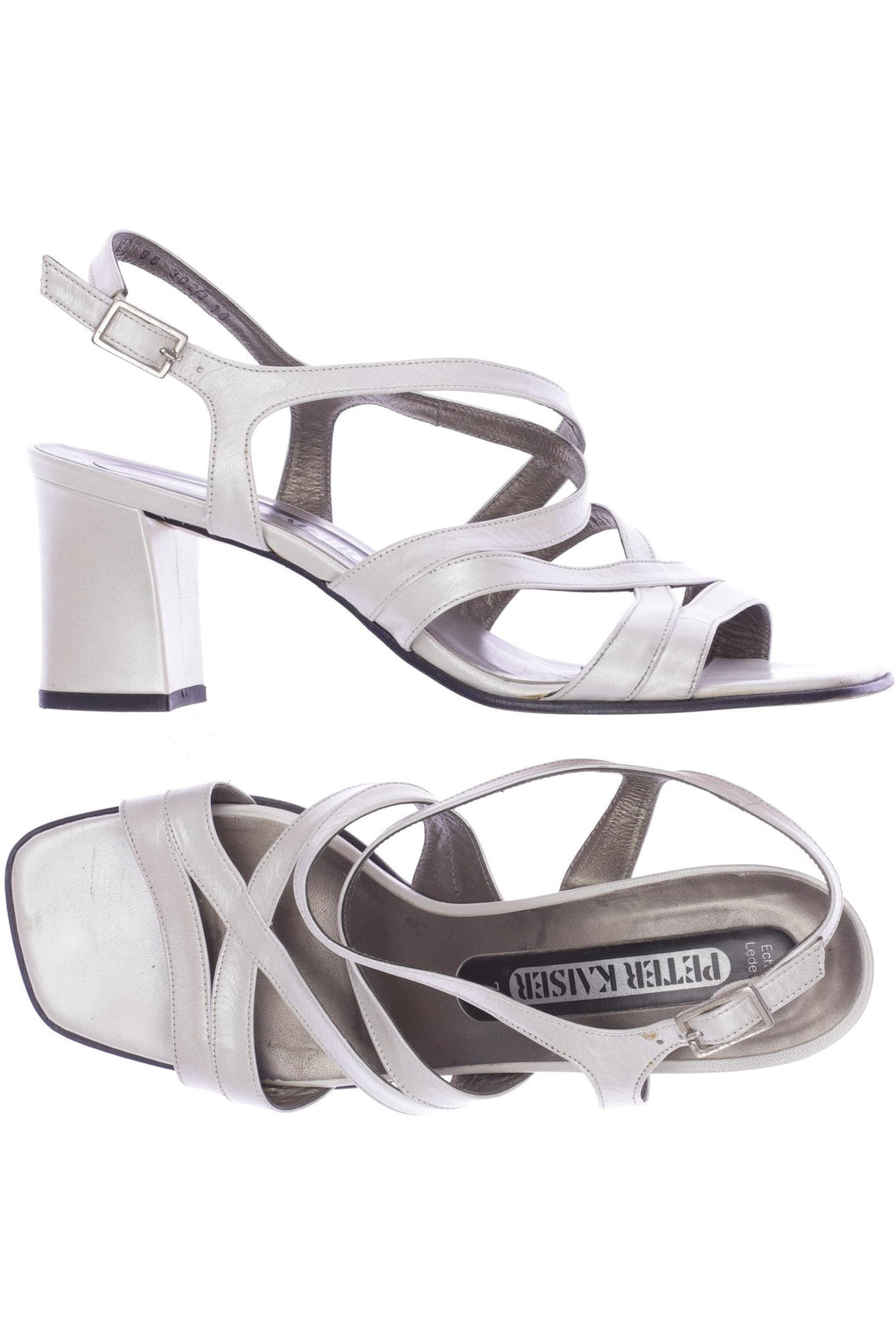 Peter Kaiser Women Sandals Cream-White EU 40.5 2