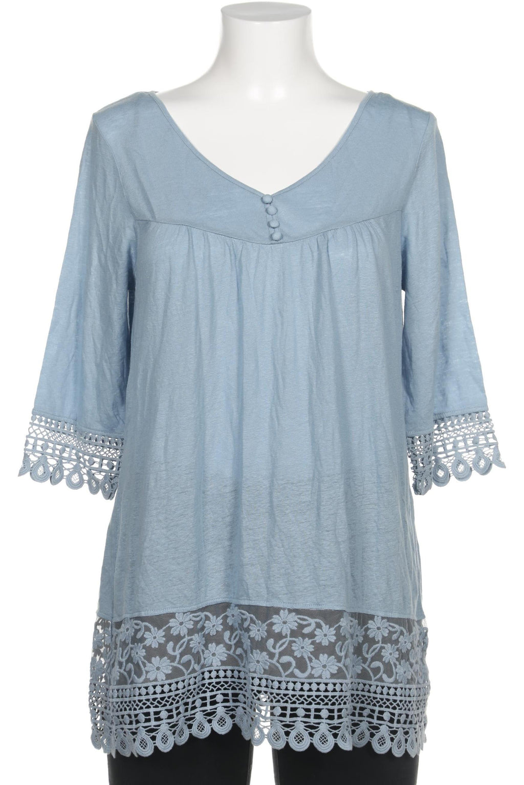 Phase Eight Women Long Sleeve Shirt Light Blue M 4