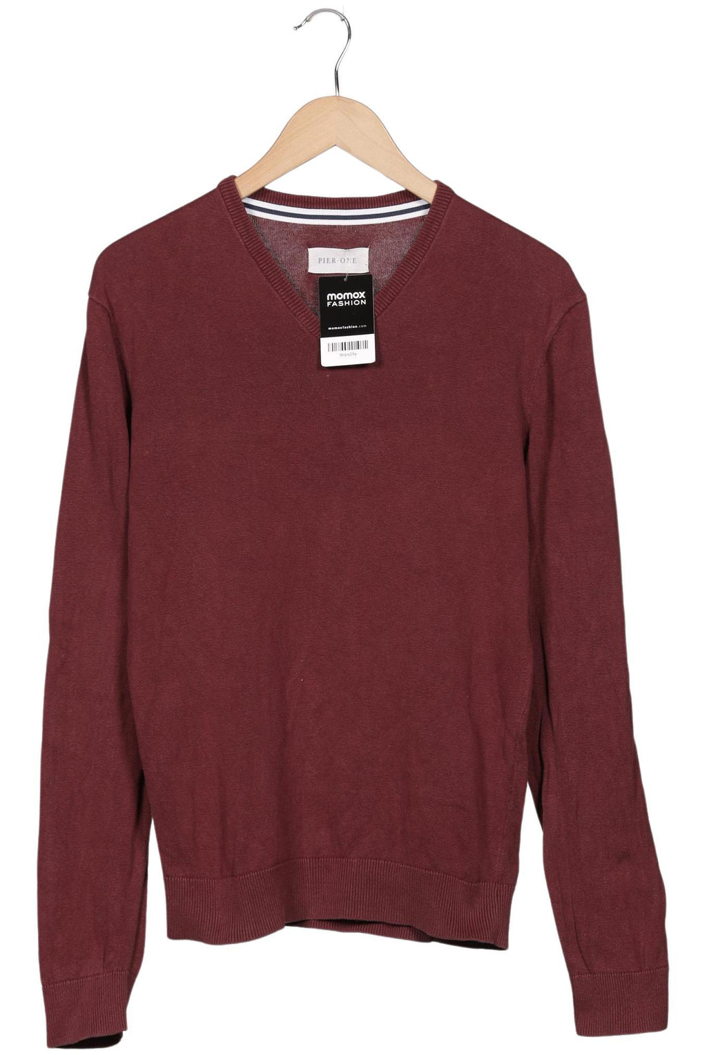 Pier One Men's Sweater Bordeaux Size M Cotton 5