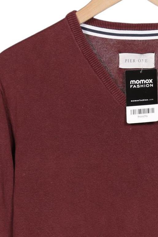 Pier One Men's Sweater Bordeaux Size M Cotton 7