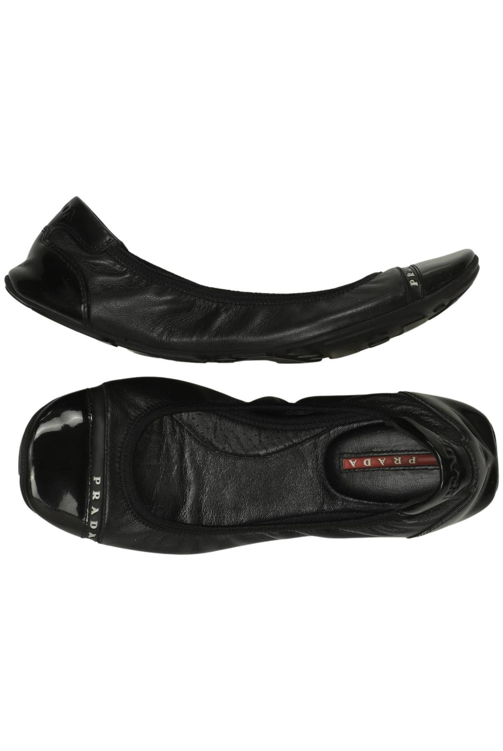 Prada Damen Ballerina, Schwarz, Gr. EU 36, Leder 2