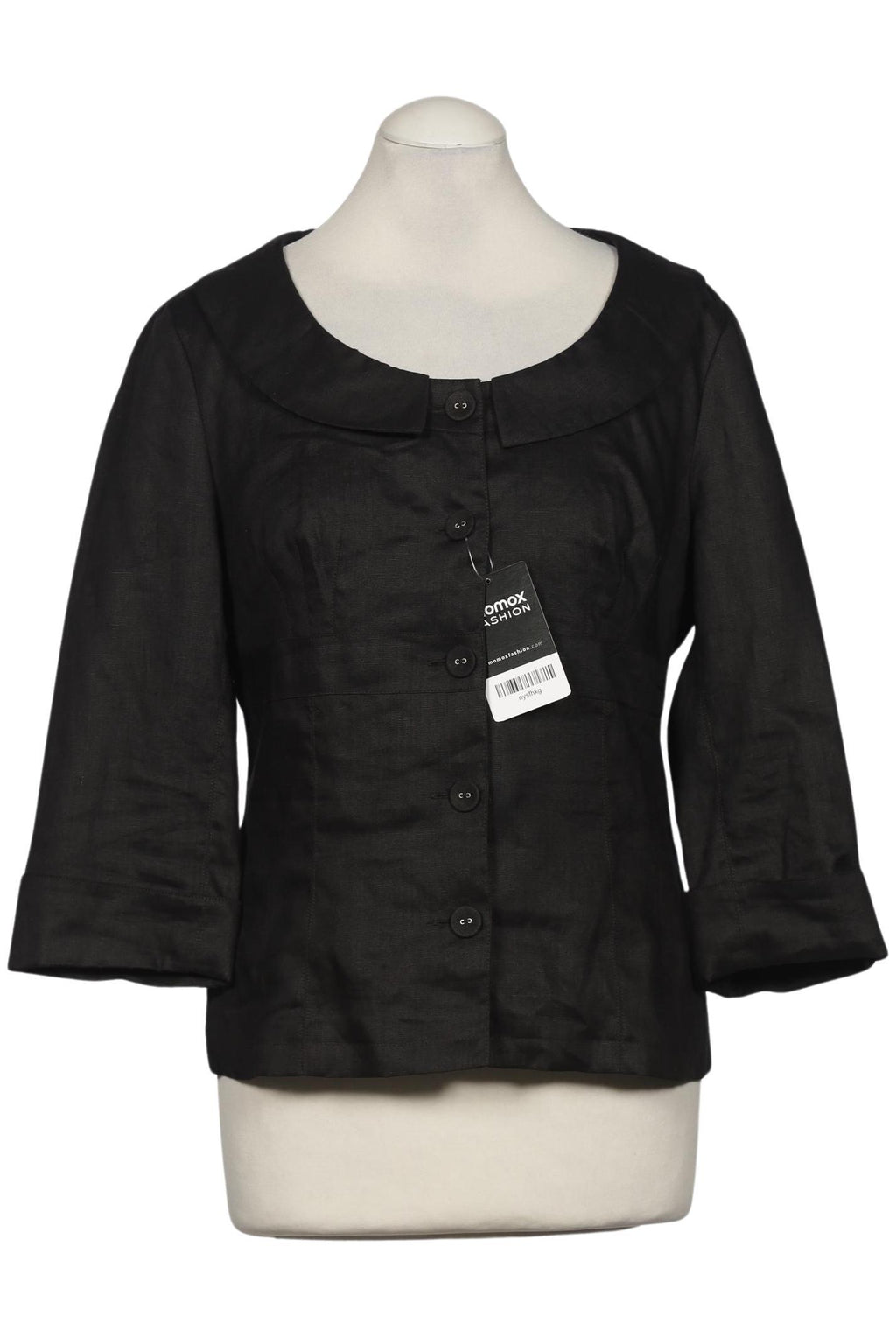 Promod Damen Blazer Schwarz EU 38 Leinen Baumwolle 2