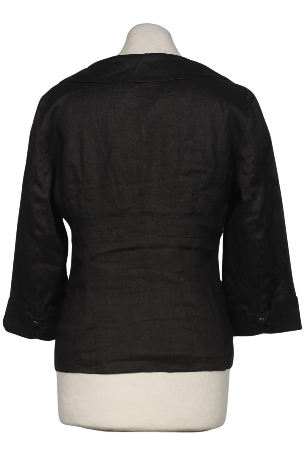 Promod Damen Blazer Schwarz EU 38 Leinen Baumwolle 3