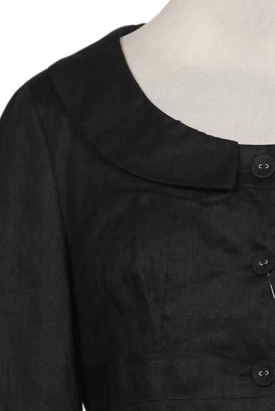 Promod Damen Blazer Schwarz EU 38 Leinen Baumwolle 4