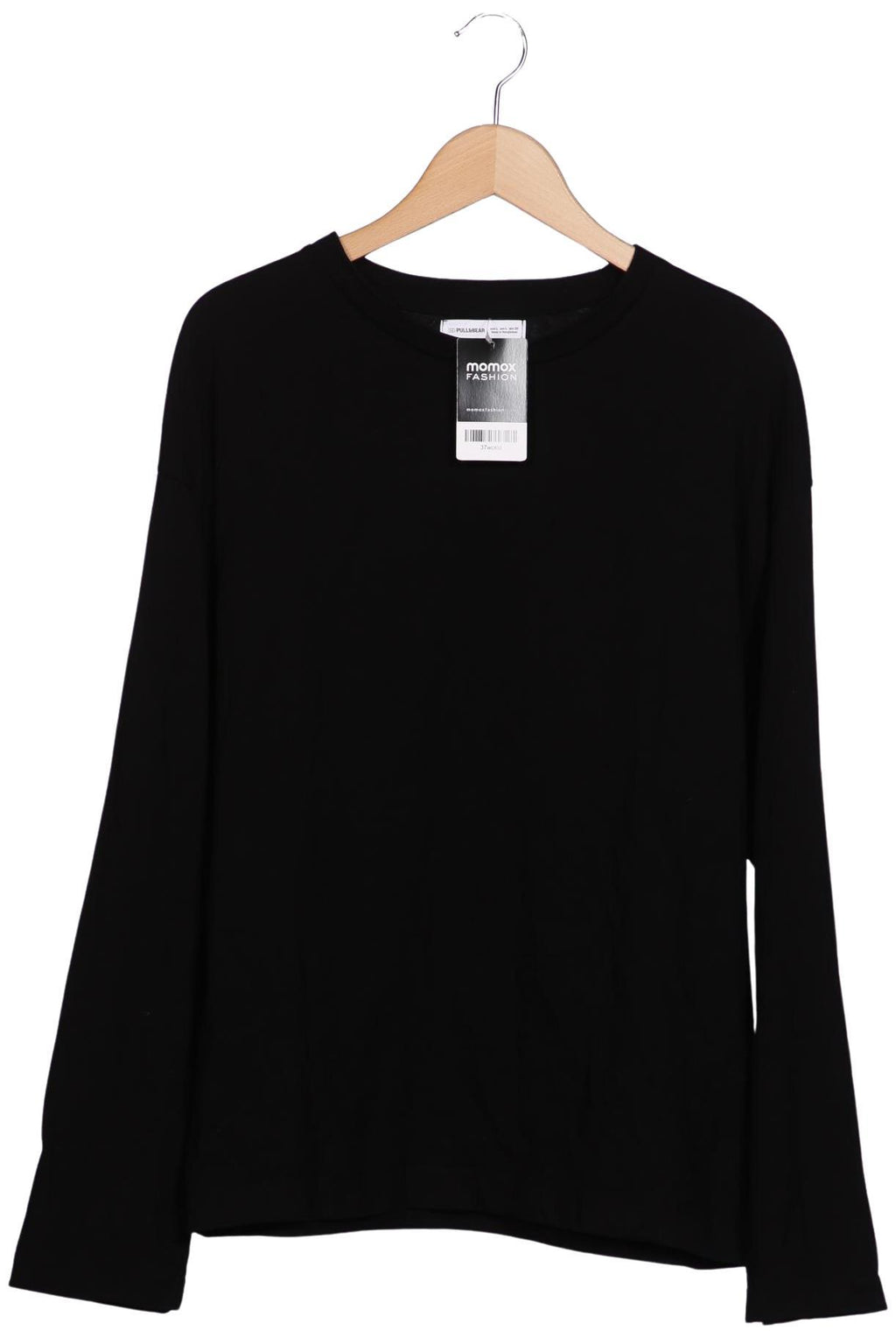 Pull & Bear Women Long Sleeve Shirt Black L Cotton 2