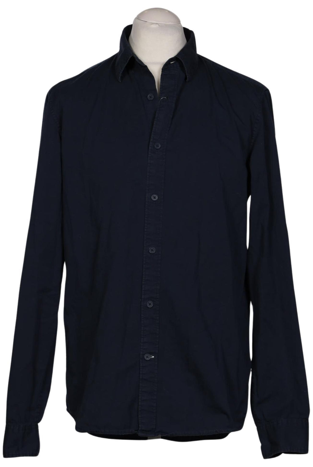 Pull & Bear Men Shirt Navy Size L Cotton 5
