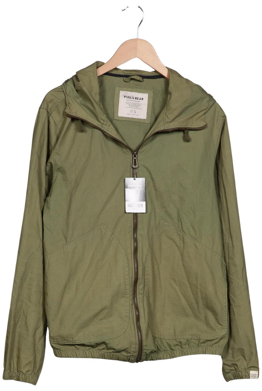 Pull & Bear Men Jacket Green Size S Cotton 7