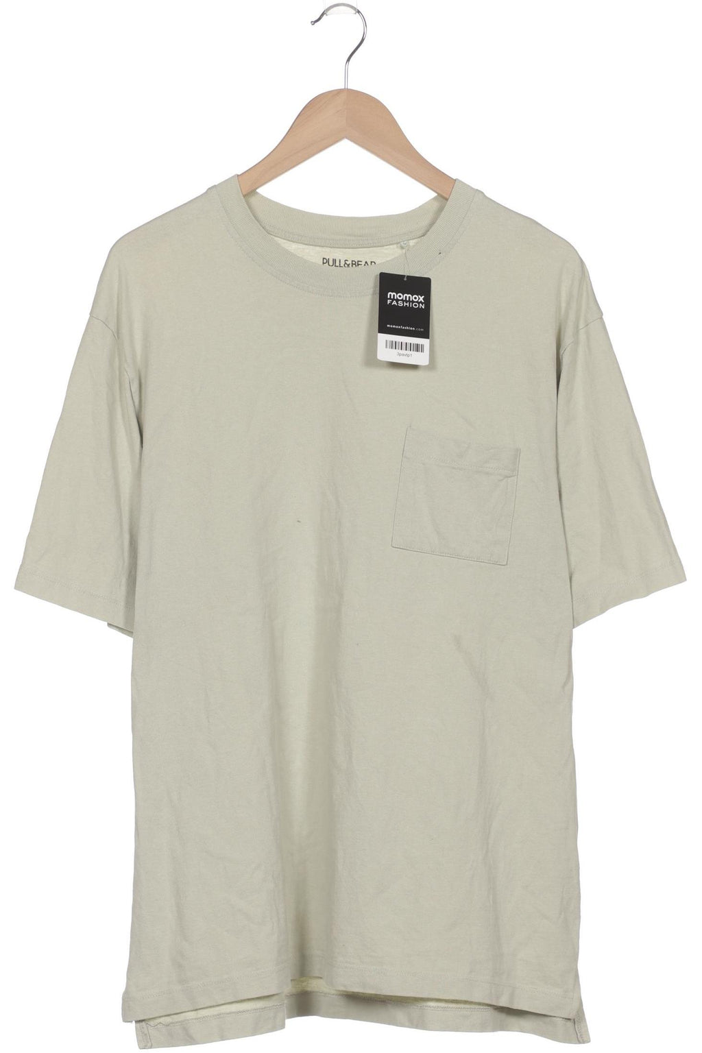 Pull & Bear Men T-Shirt Light Green M Cotton 3