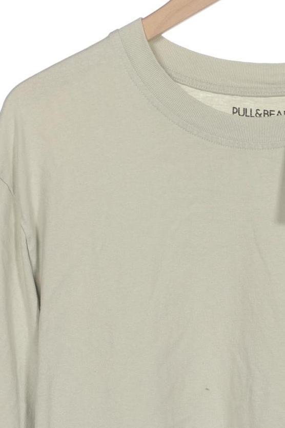 Pull & Bear Men T-Shirt Light Green M Cotton 4