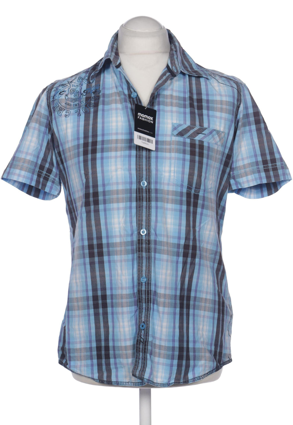 QS by s.Oliver Men Shirt Blue M Cotton 8