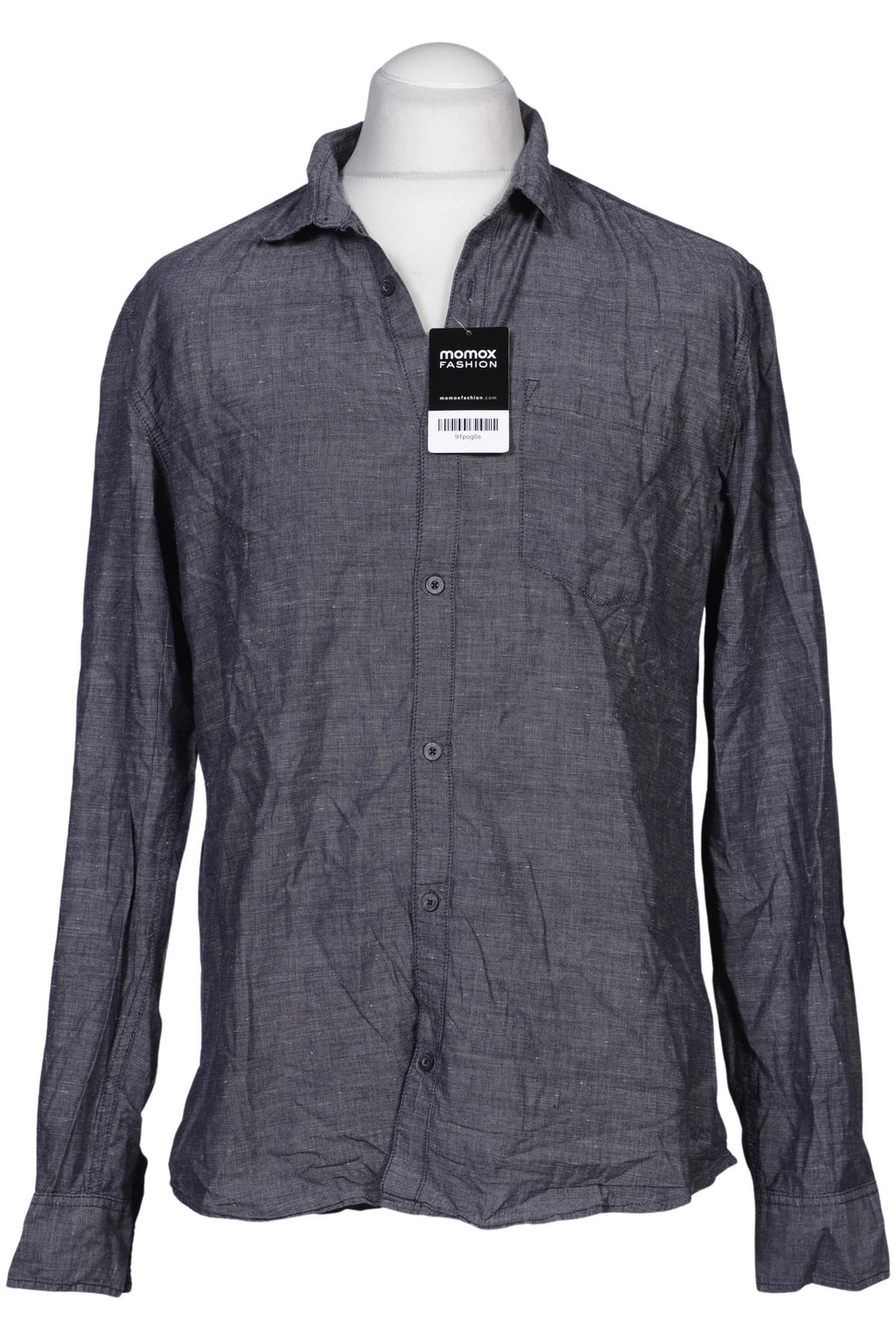 QS by s.Oliver Men Shirt Navy Blue XL Cotton 4