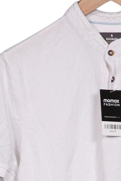 ragman Herren Poloshirt Weiß Gr. L Baumwolle 5