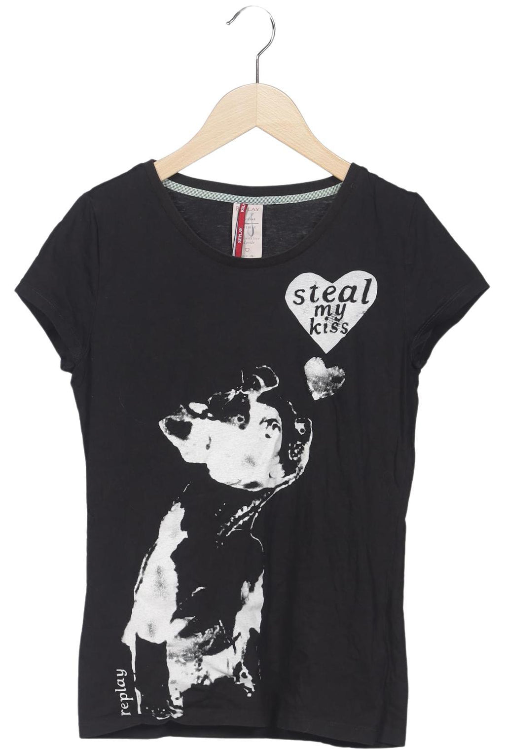 Replay Damen T-Shirt Schwarz Gr. S 8