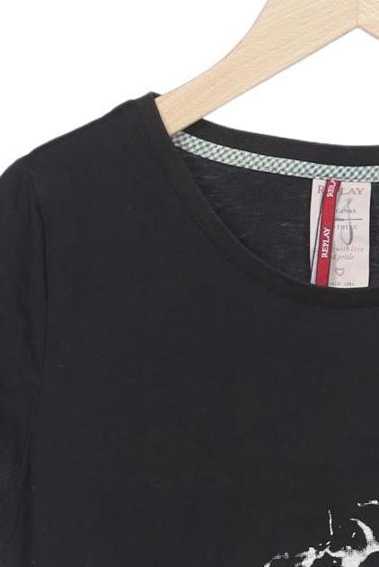 Replay Damen T-Shirt Schwarz Gr. S 9