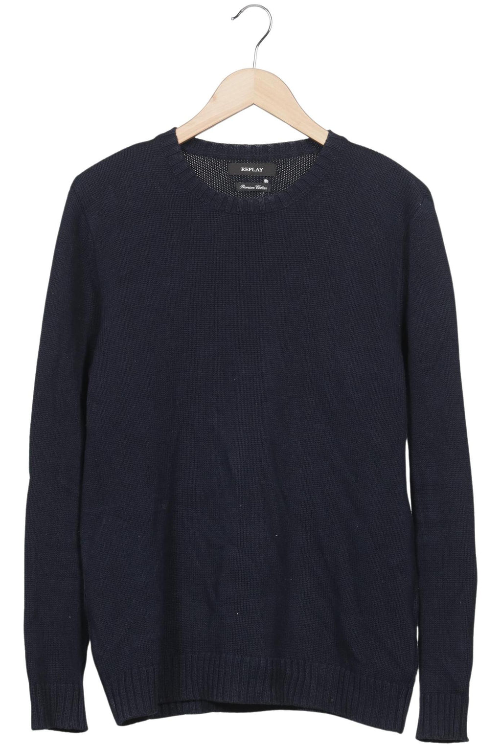 Replay Herren Pullover Marineblau Gr. M Baumwolle 3