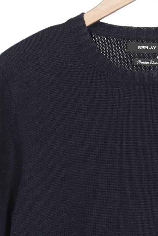 Replay Herren Pullover Marineblau Gr. M Baumwolle 5