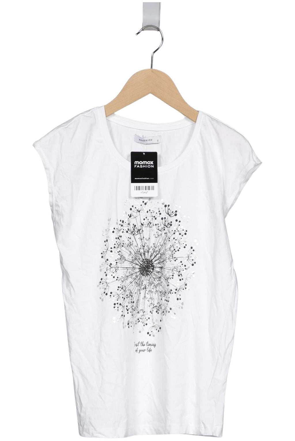 Reserved Damen T-Shirt White S Cotton 4