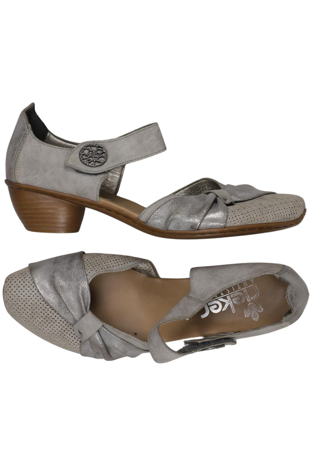 Rieker Damen Pumps Gray EU 38 Synthetic Leather 7