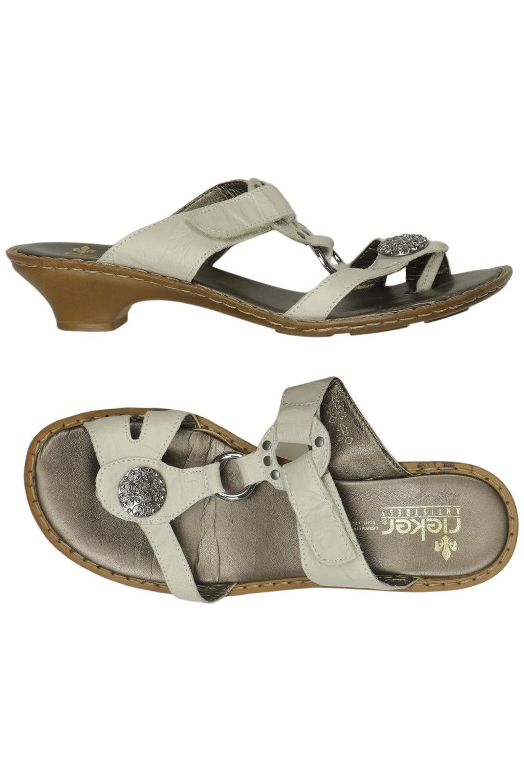 Rieker Damen Sandalen Cream White EU 39 Leather 3