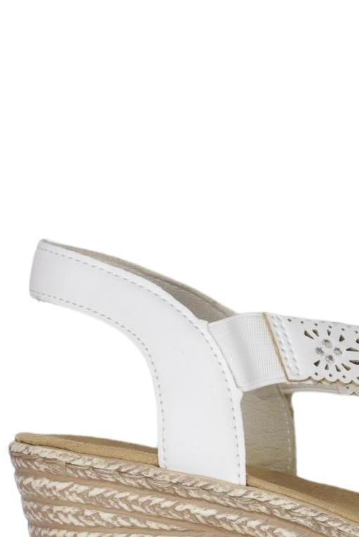 Rieker Damen Sandalen White EU 38 Synthetic Leather 8