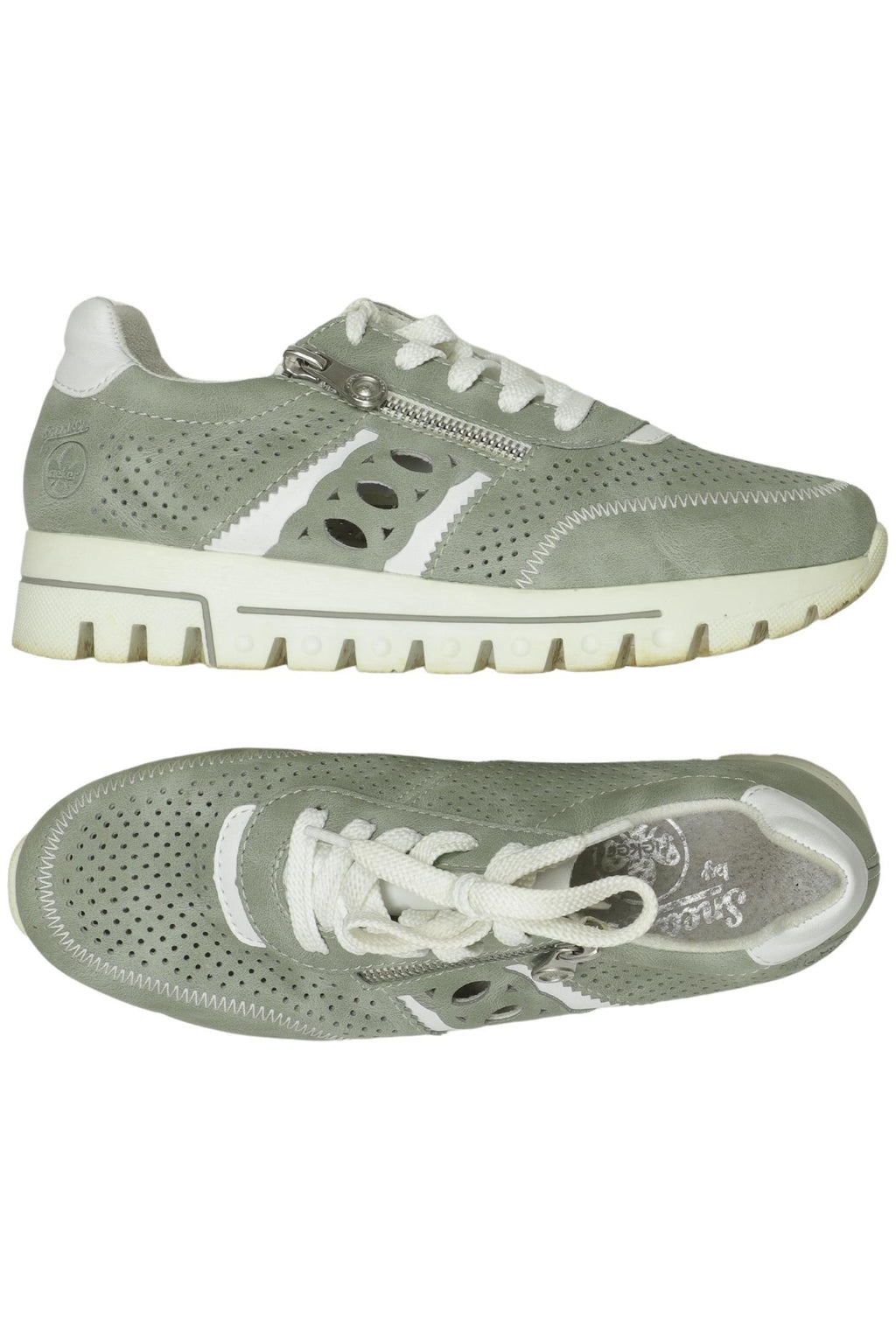 Rieker Damen Sneaker Grün EU 38 Kunstleder 2