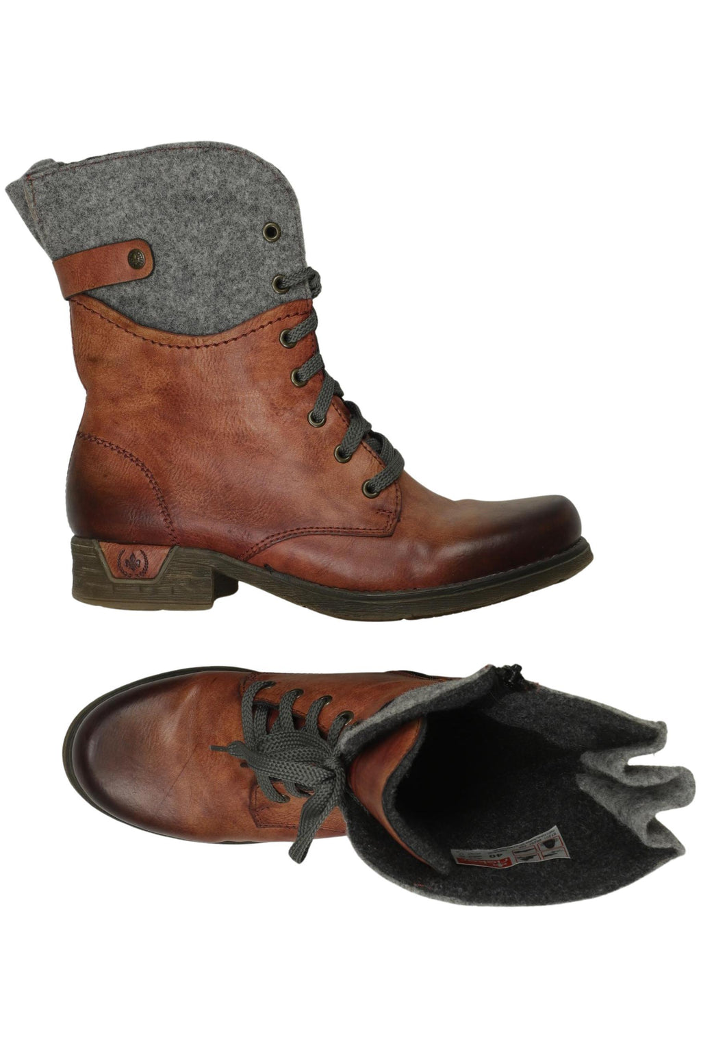 Rieker Women's Ankle Boot Brown EU 40 Synthetic Leather Second Hand 10